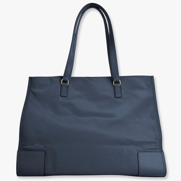 NEW!! Tory Burch Ella Large Nylon Tote Navy Blue & Gold  NWOT - Picture 5 of 8